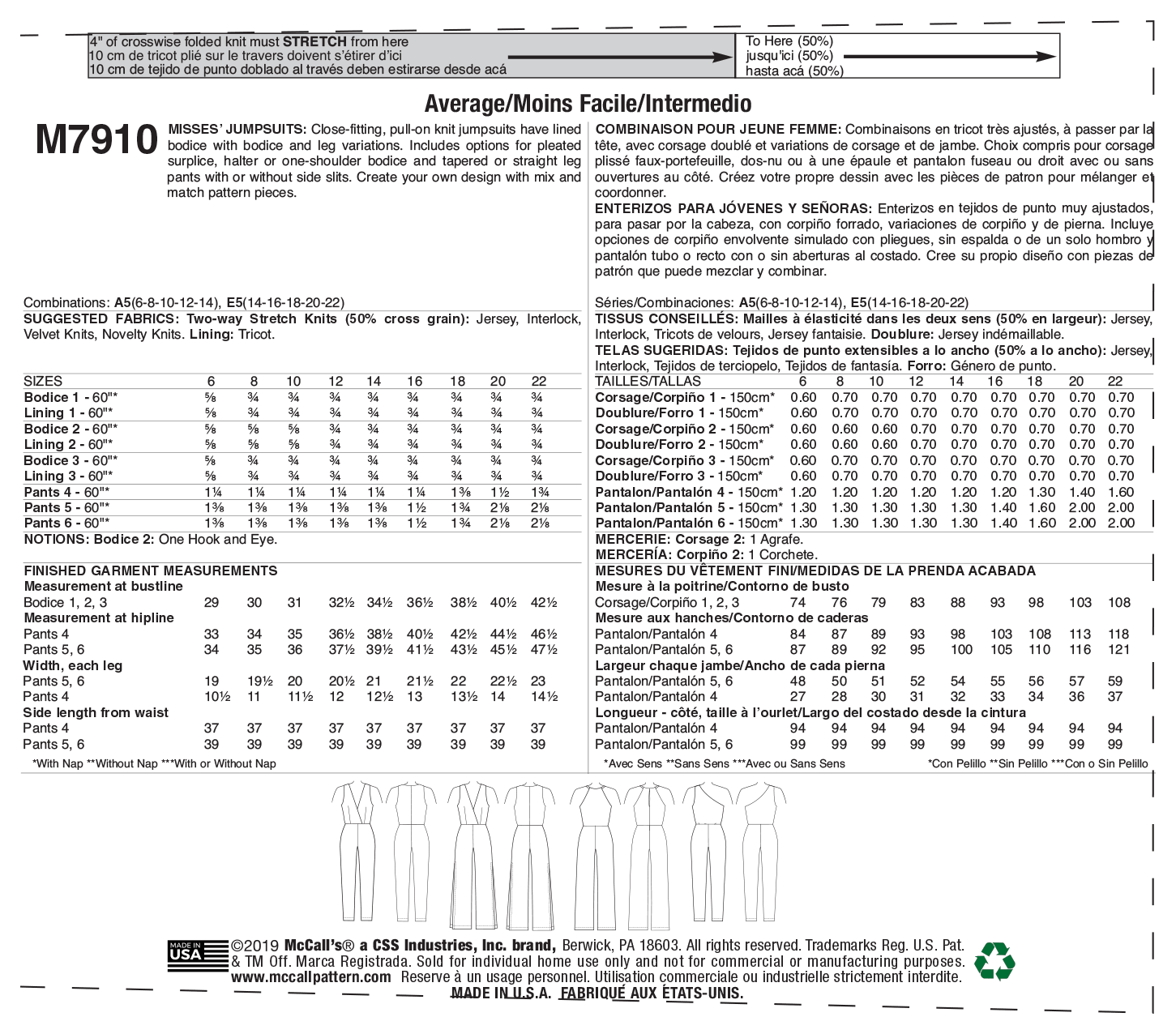 McCalls Jumpsuits M7910 - Image 10