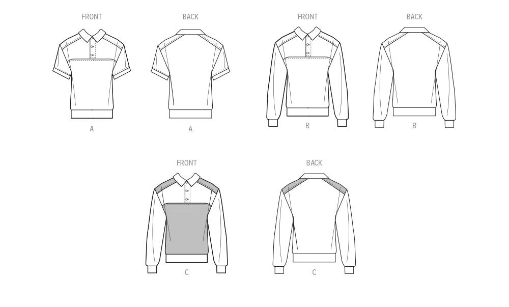 McCall's Unisex Knit Pullover Tops M8564 - Image 11