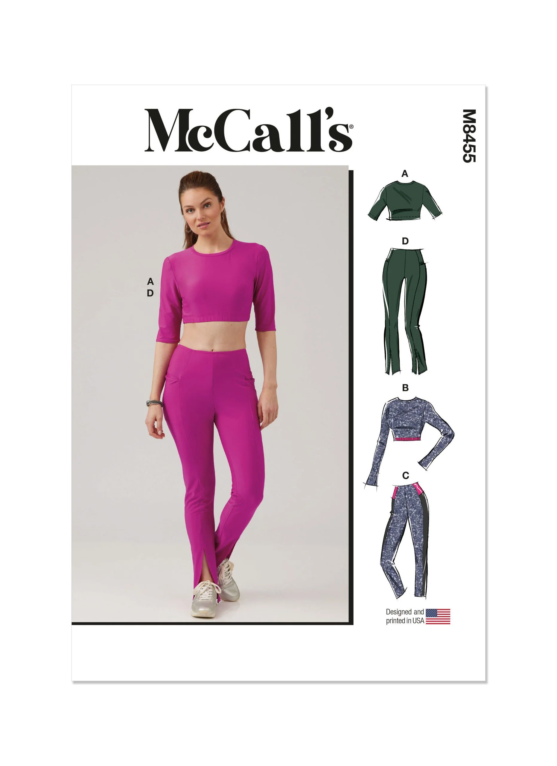 McCalls Knit Top & Leggings M8455 - Image 2