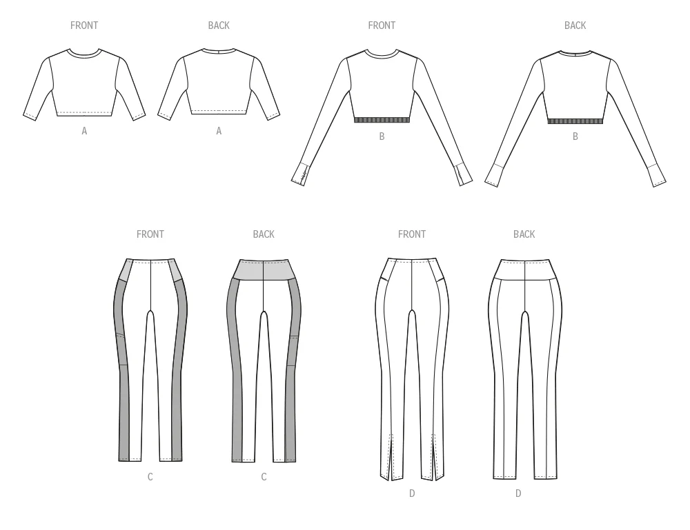 McCalls Knit Top & Leggings M8455 - Image 8
