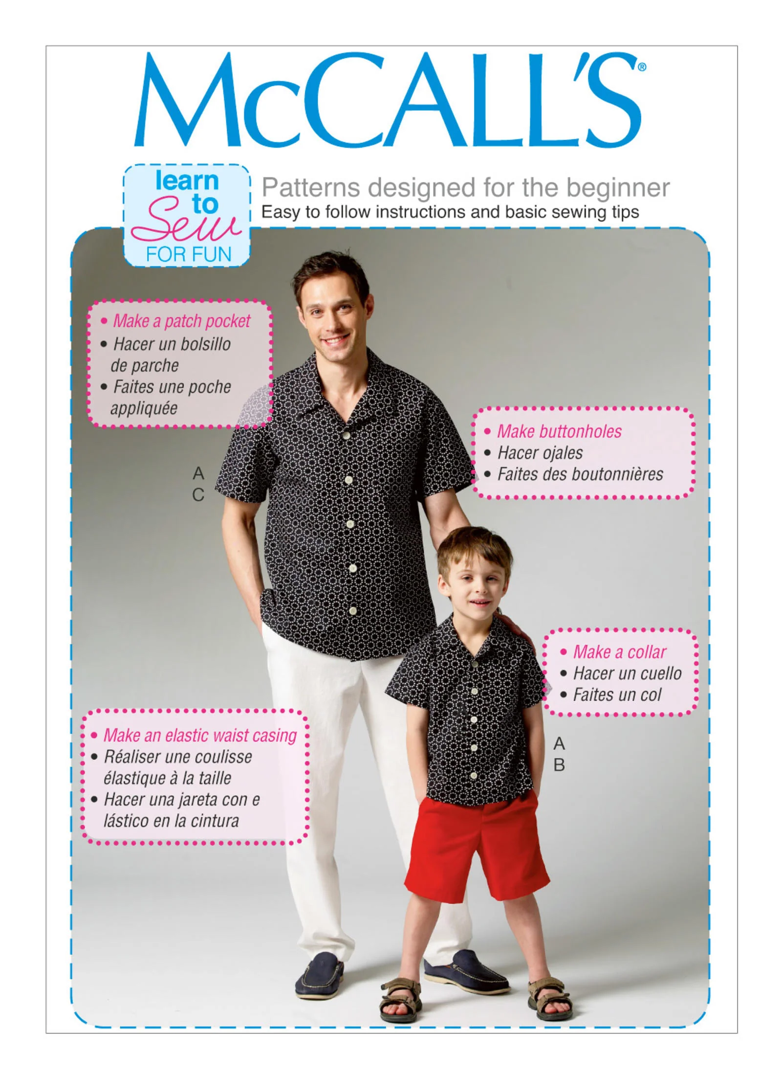 McCalls Men/Child Shirt, Shorts & Pants M6972 - Image 7