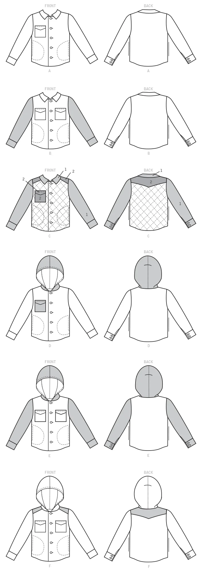 McCalls Men's and Children's Jackets M7638 - Image 5