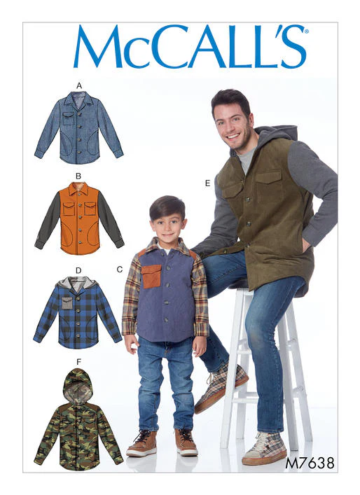 McCalls Men's and Children's Jackets M7638 - Image 6