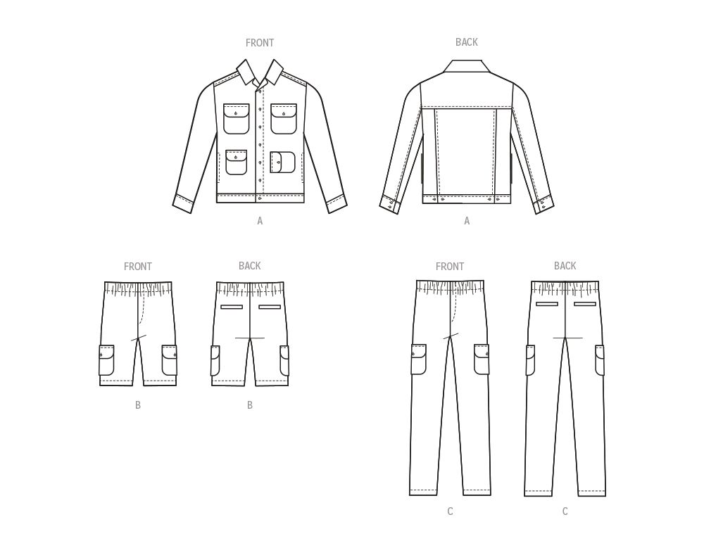 McCalls Men's Jacket, Shorts & Trousers M8393 - Image 8
