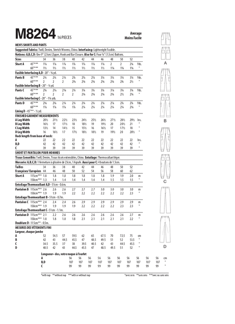 McCalls Men's Shorts and Trousers M8264 - Image 8