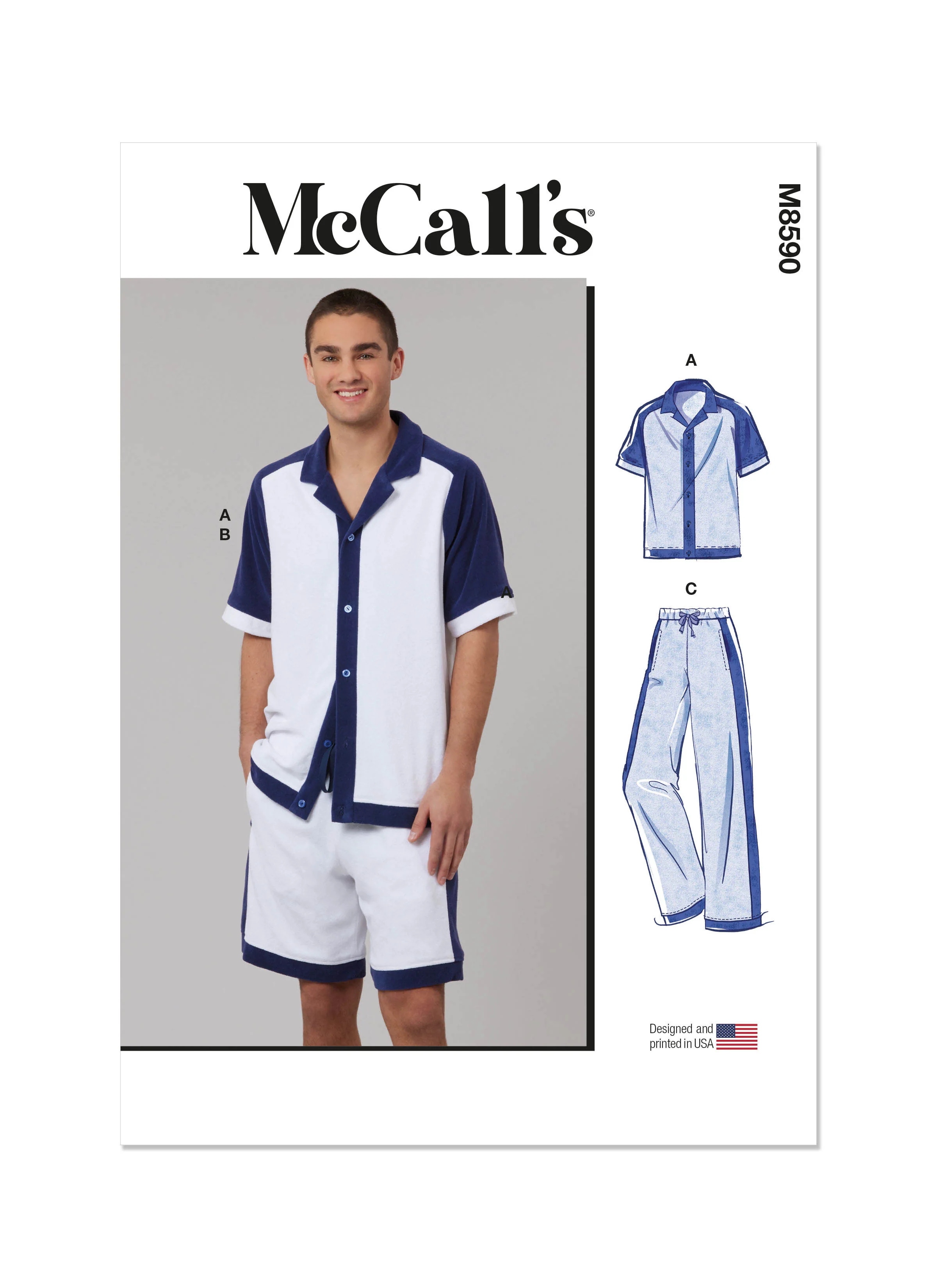 McCall's Men's Top, Shorts and Trousers M8590 - Image 2