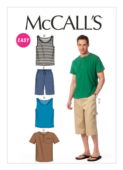 McCalls Men's Tops, T-Shirts & Shorts M6973 - Image 4
