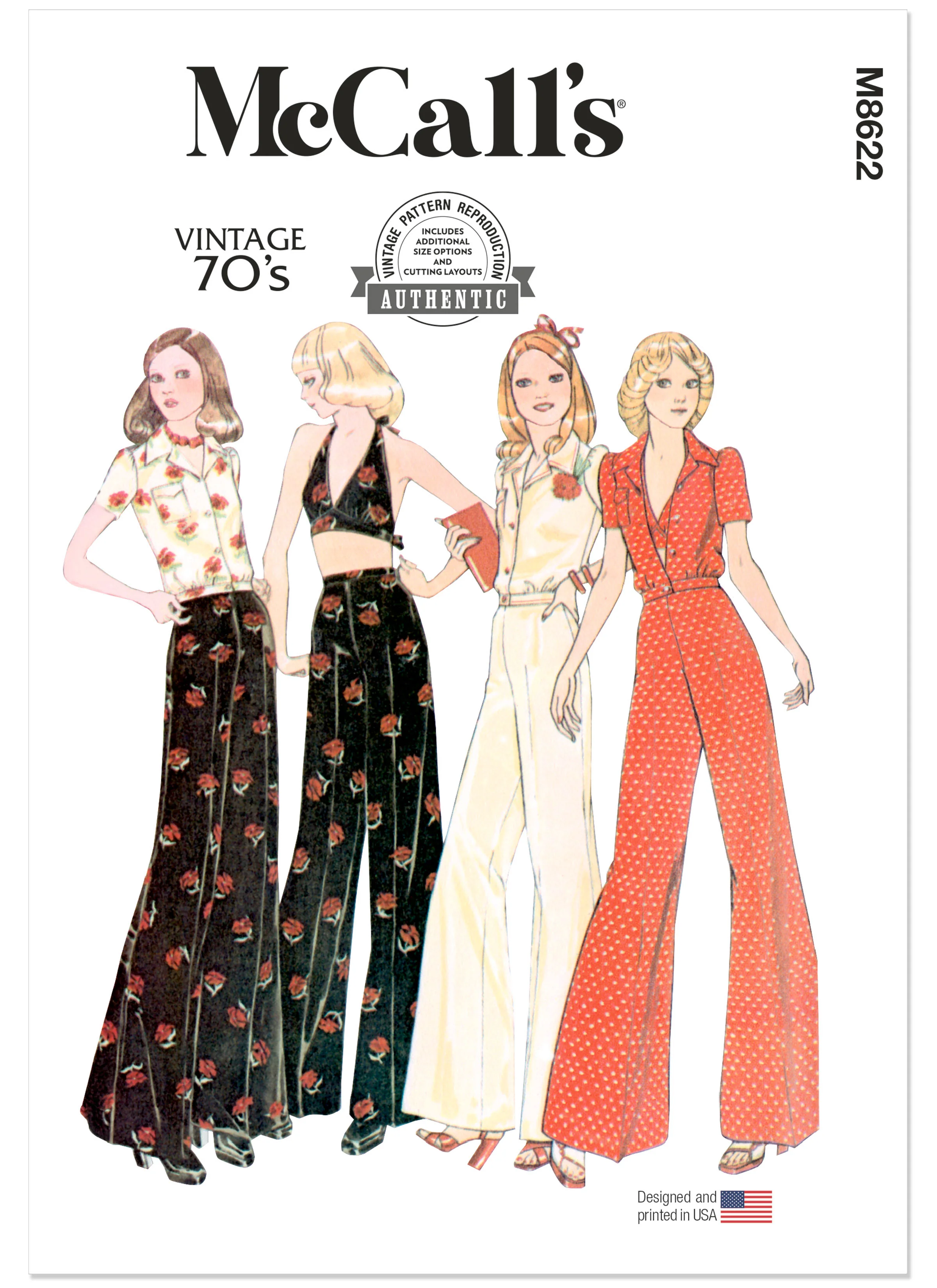 McCall's Misses' Blouse, Halter and Trousers M8622 - Image 2