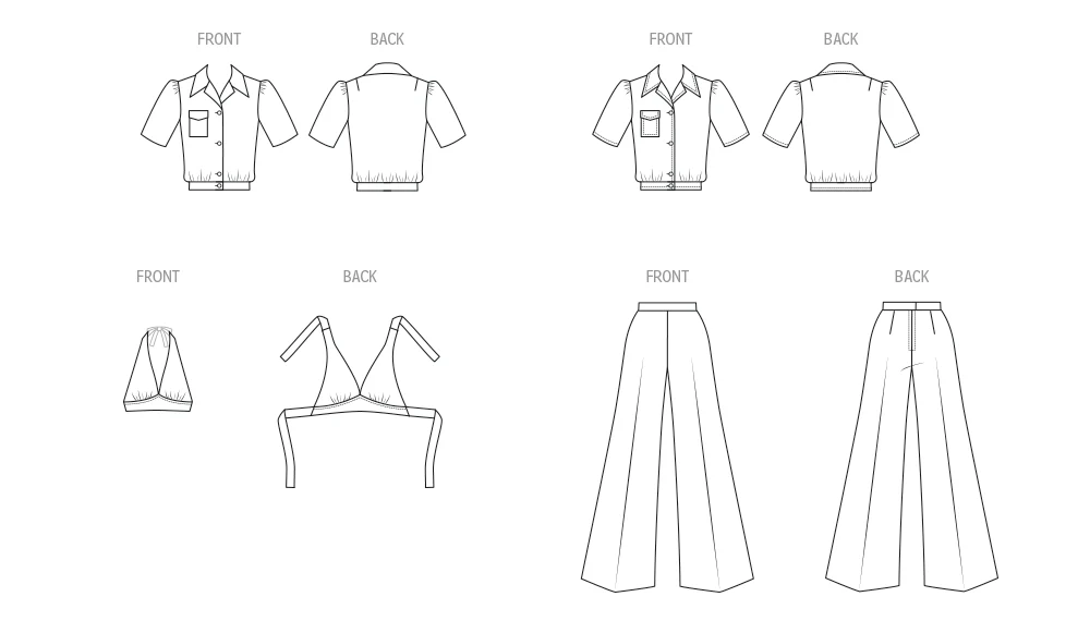 McCall's Misses' Blouse, Halter and Trousers M8622 - Image 3