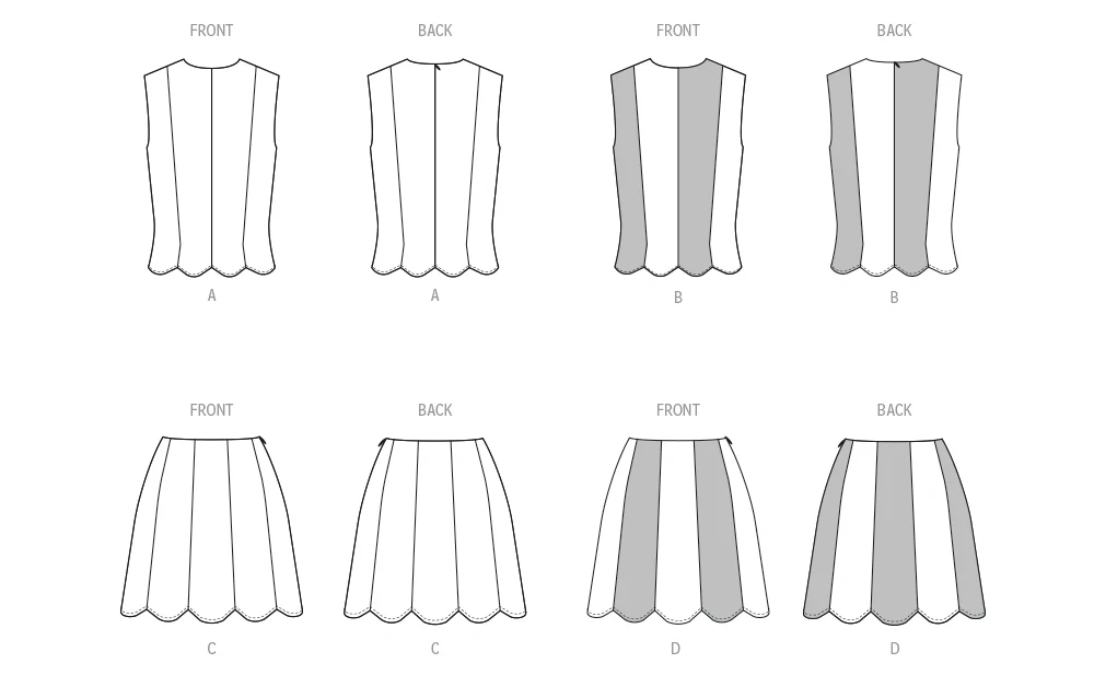 McCall's Misses' Fitted Knit Top and Skirt M8610 - Image 7