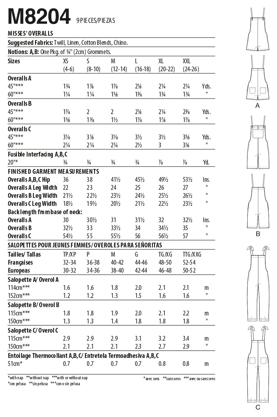 McCalls Overalls M8204 - Image 7