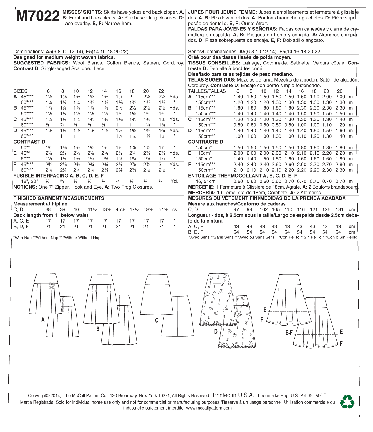 McCalls Skirts M7022 - Image 6