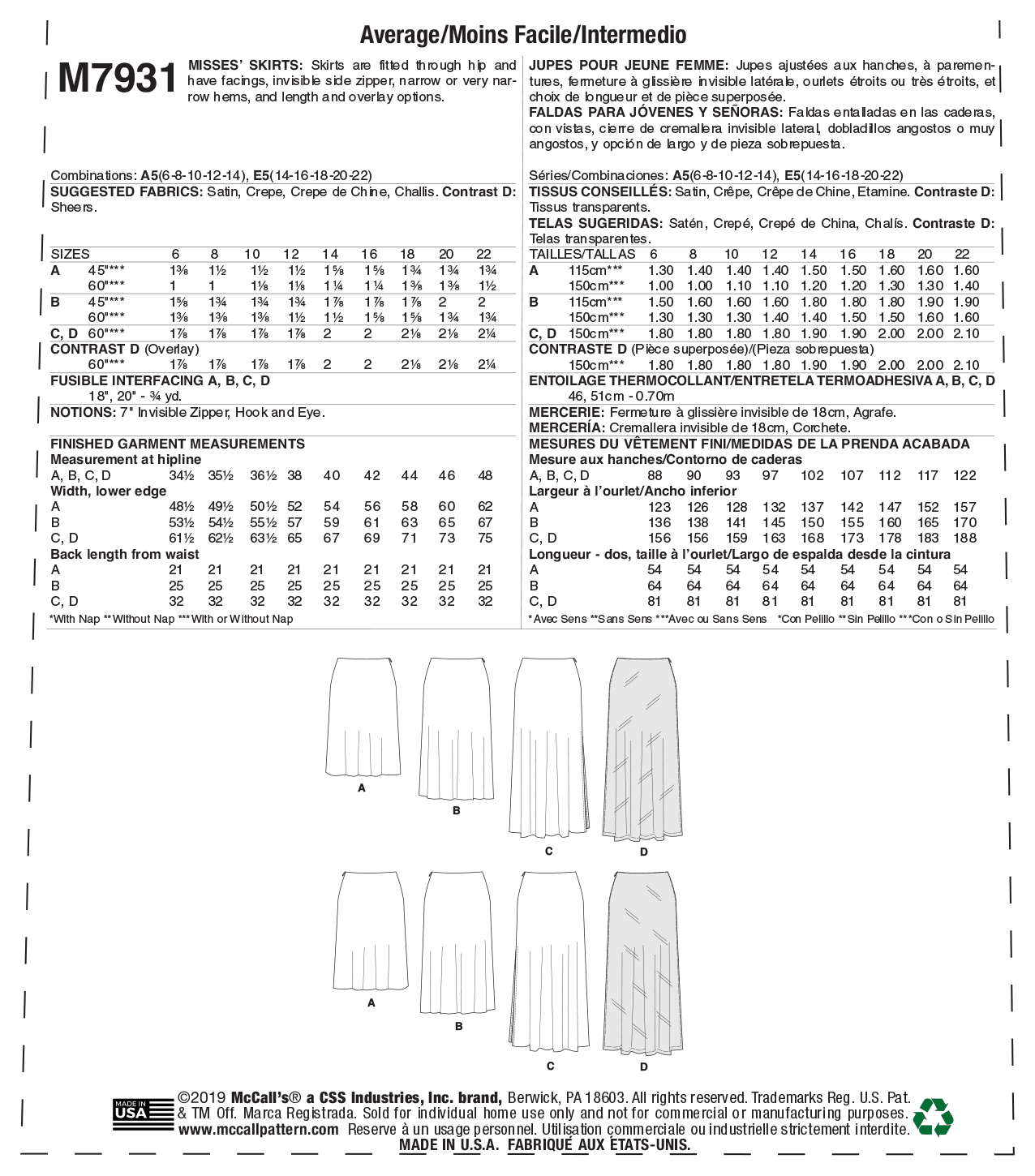 McCalls Skirts M7931 - Image 10