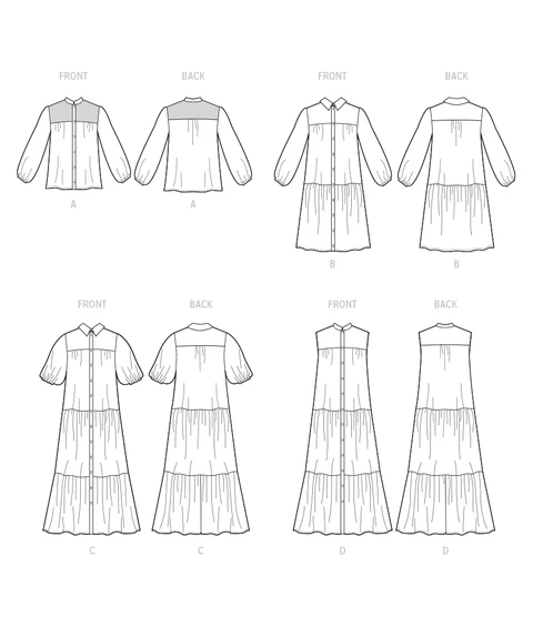 McCalls Top and Dresses M8285 - Image 7