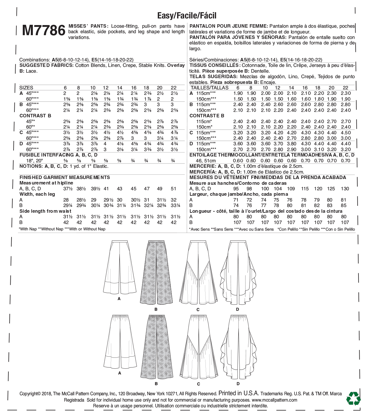 McCalls Trousers M7786 - Image 10
