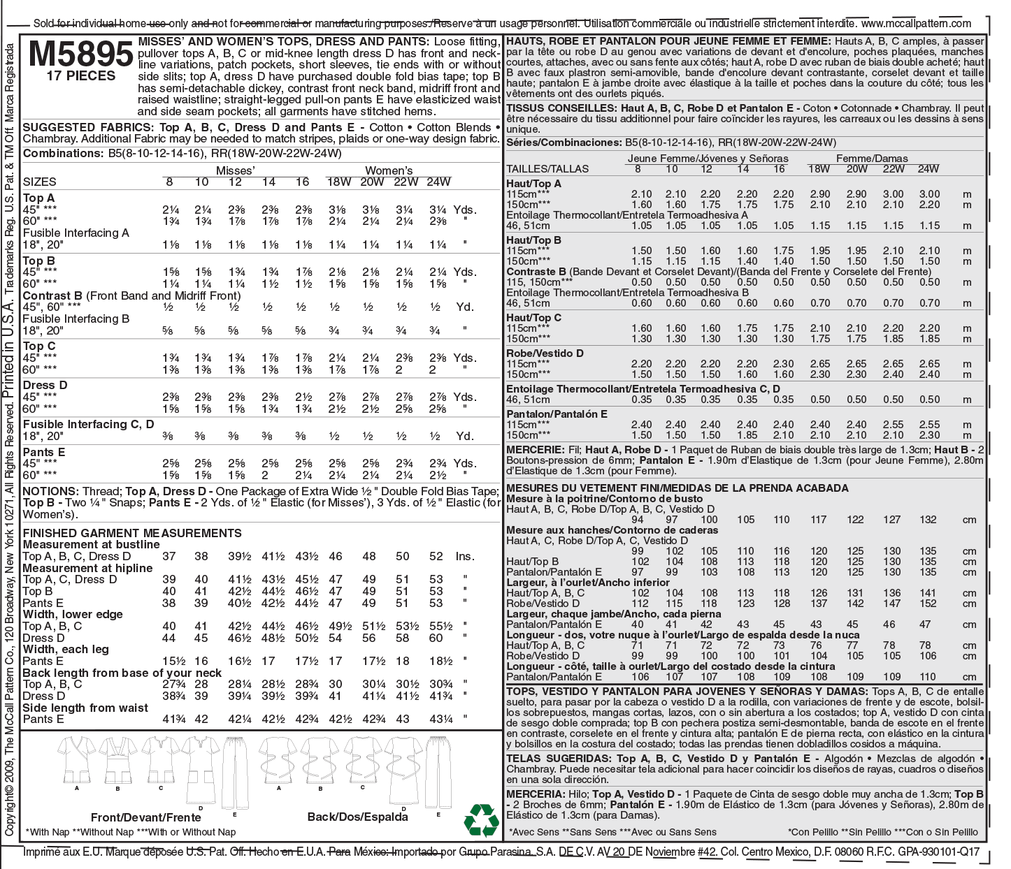 McCalls Uniform M5895 - Image 4