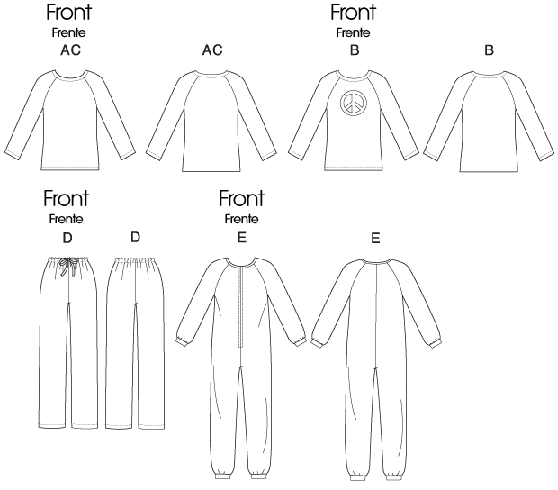 McCalls Unisex Nightwear M6251 - Image 3