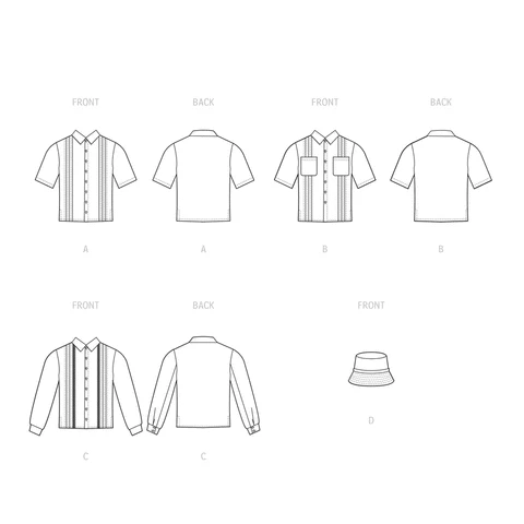 McCalls Unisex Shirts and Hat M8263 - Image 10