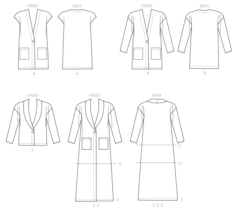 McCalls Vest and Cardigans/Coatigans M7476 - Image 10
