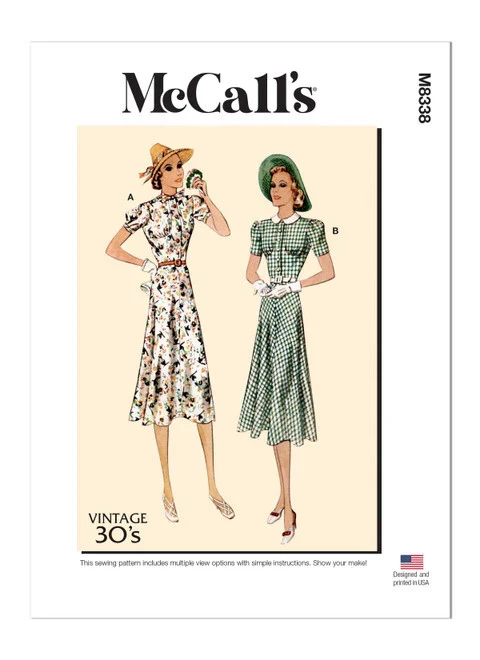 McCalls Vintage Dresses and Belt M8338 - Image 2