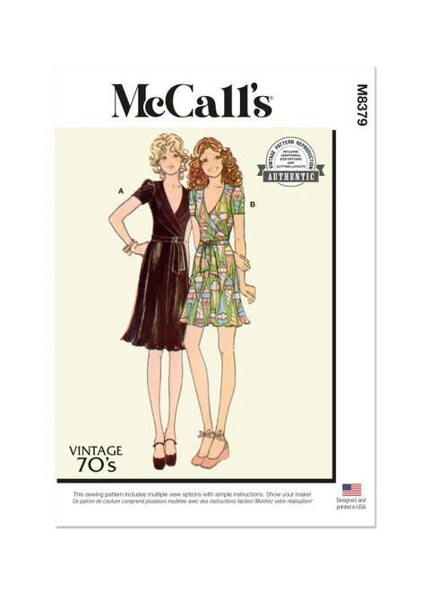 McCalls Vintage Knit Dress M8379 - Image 2