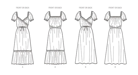 McCalls Vintage Wrap Dress M8358 - Image 7