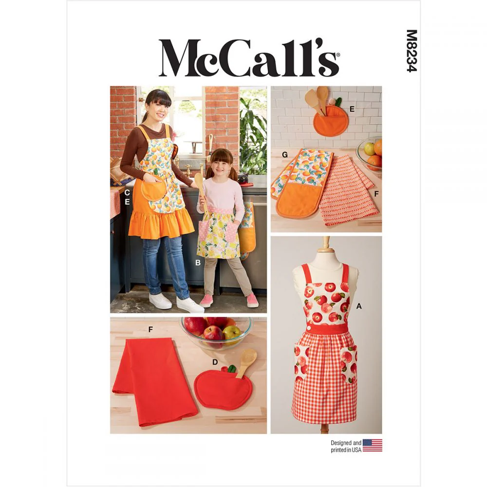 McCalls Women/Child Aprons M8234 - Image 2