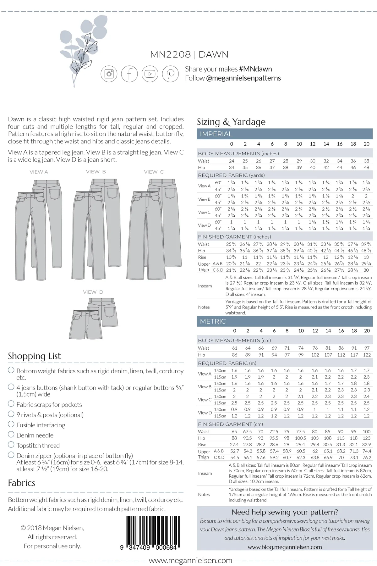 Megan Nielsen Dawn Jeans - Image 21