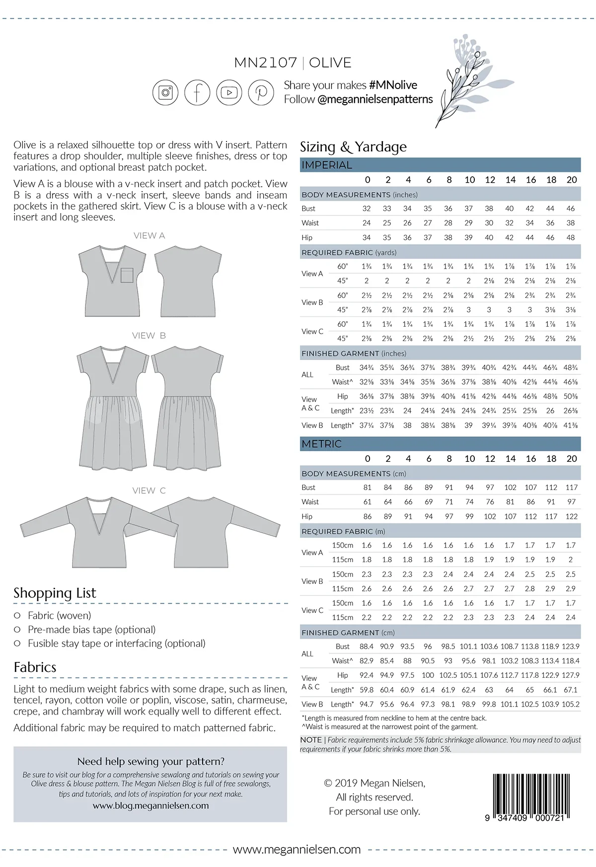 Megan Nielsen Olive Dress and Top - Image 19
