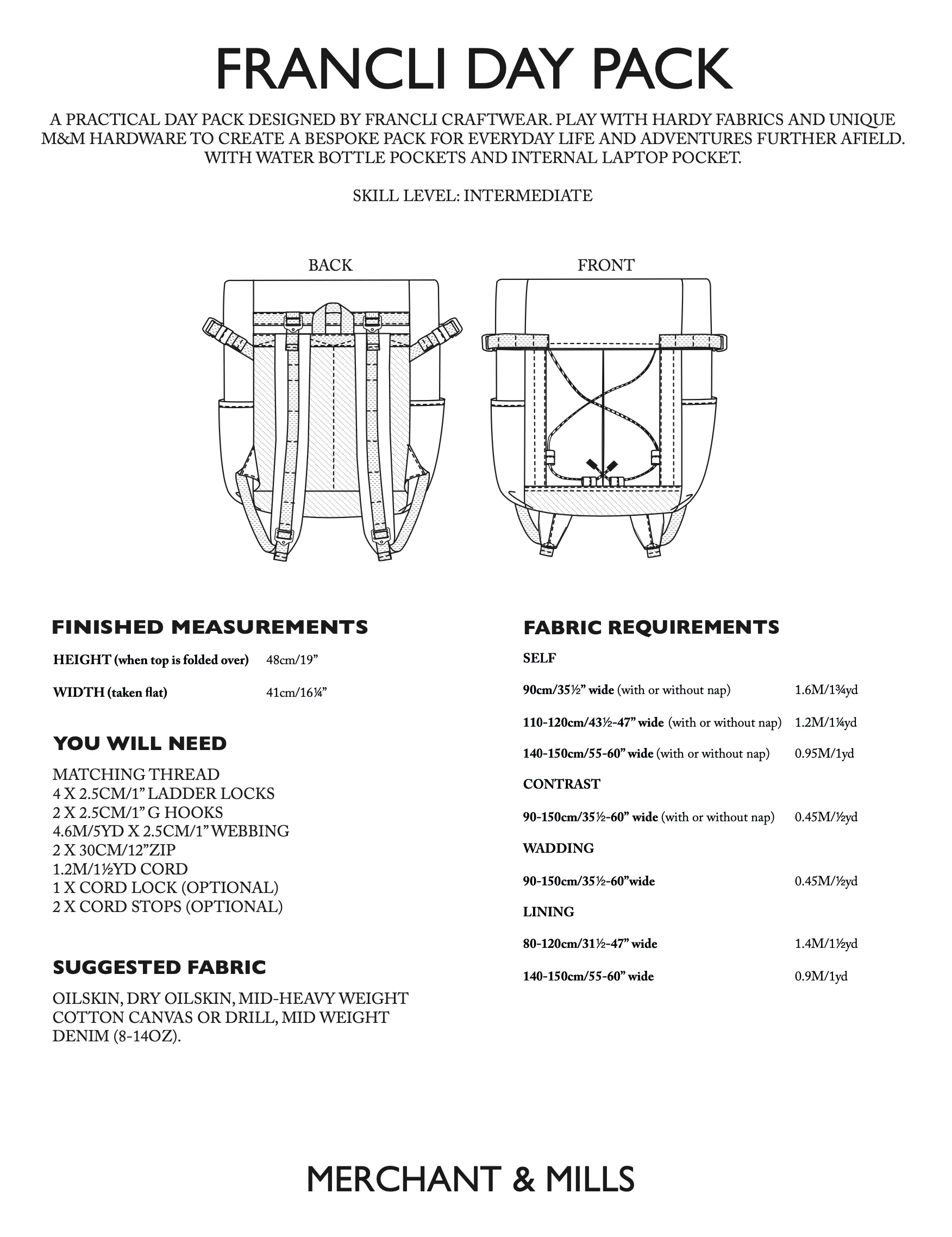 Merchant & Mills Francli Pattern and Hardware Kit Bundle - Image 10