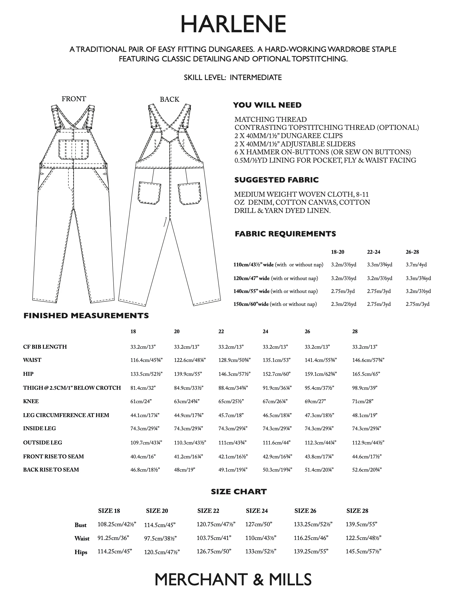 Merchant & Mills Harlene Dungarees - Image 25