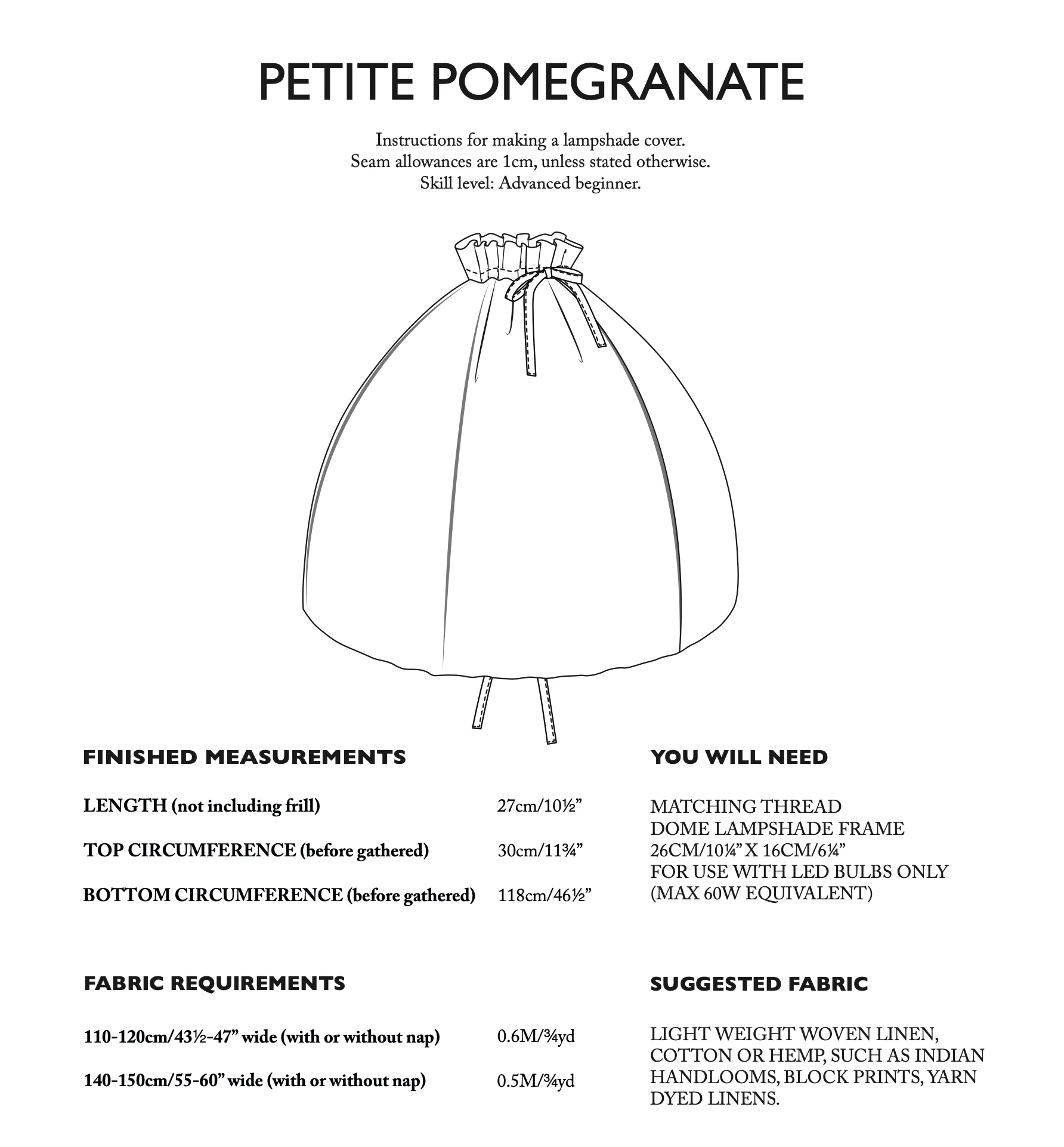 Merchant & Mills Petite Pomegranate Lampshade Cover - Image 7