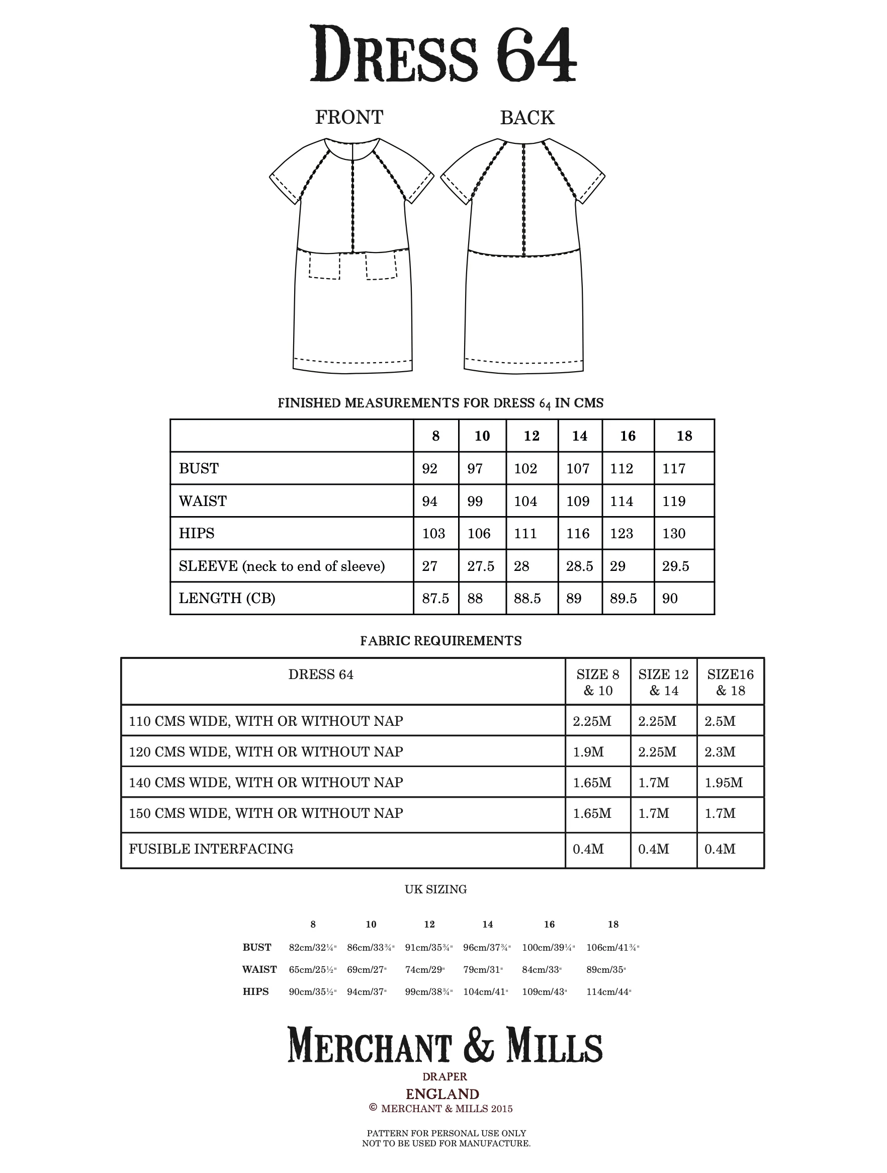 Merchant & Mills Top 64 Dress Addition - Image 3