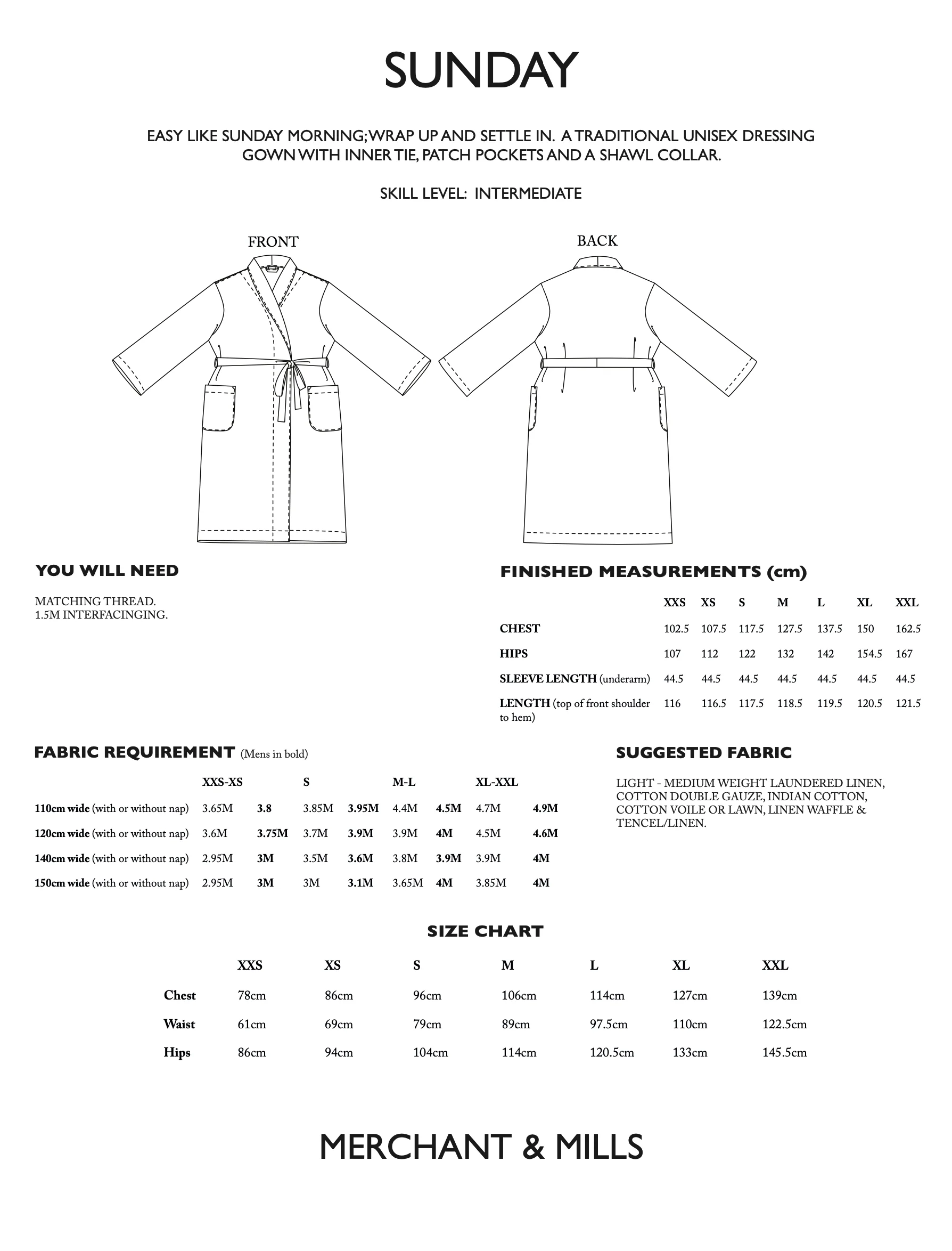 Merchant & Mills Unisex Sunday Robe - Image 18