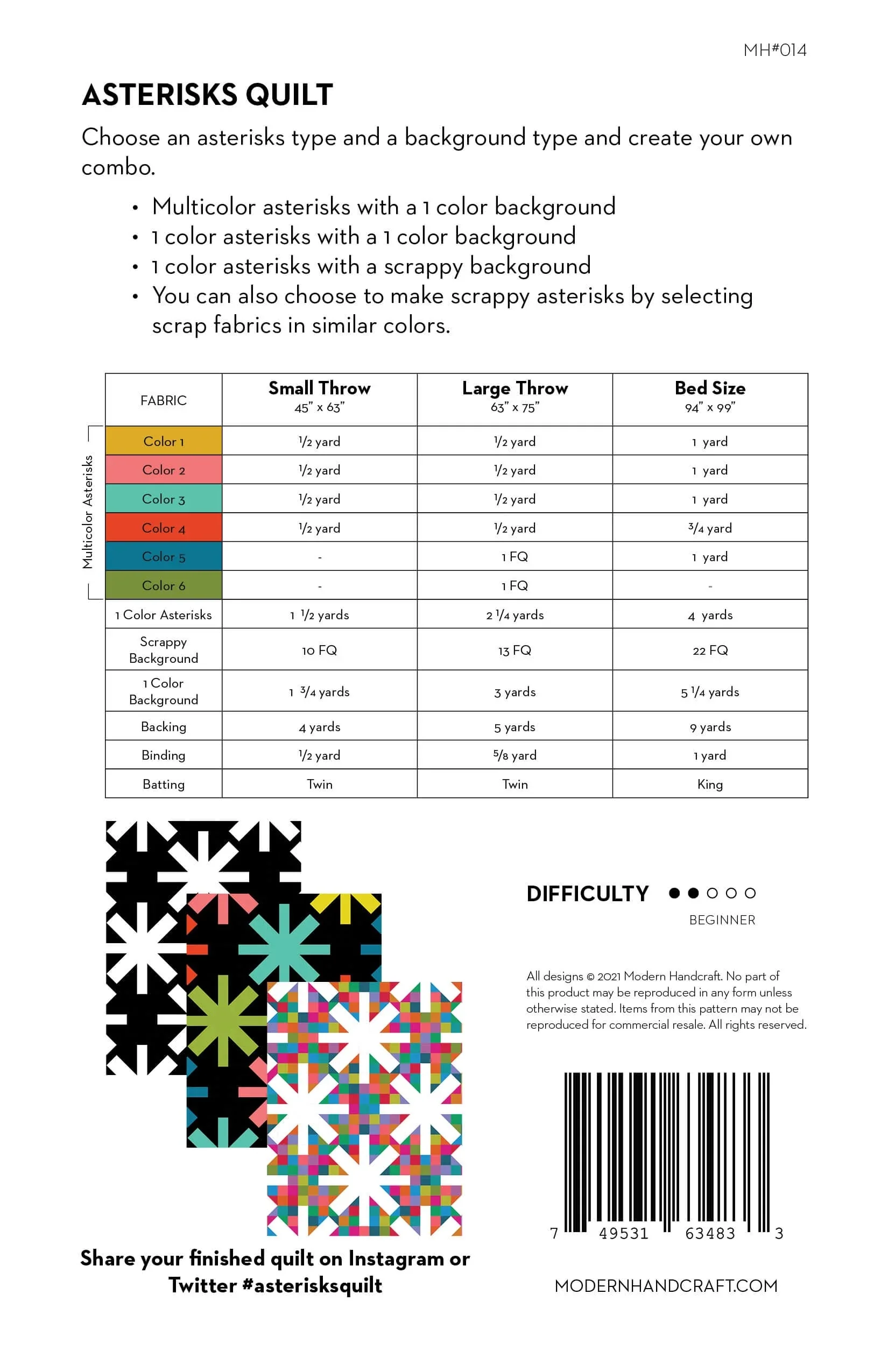 Modern Handcraft Asterisks Quilt - Image 9
