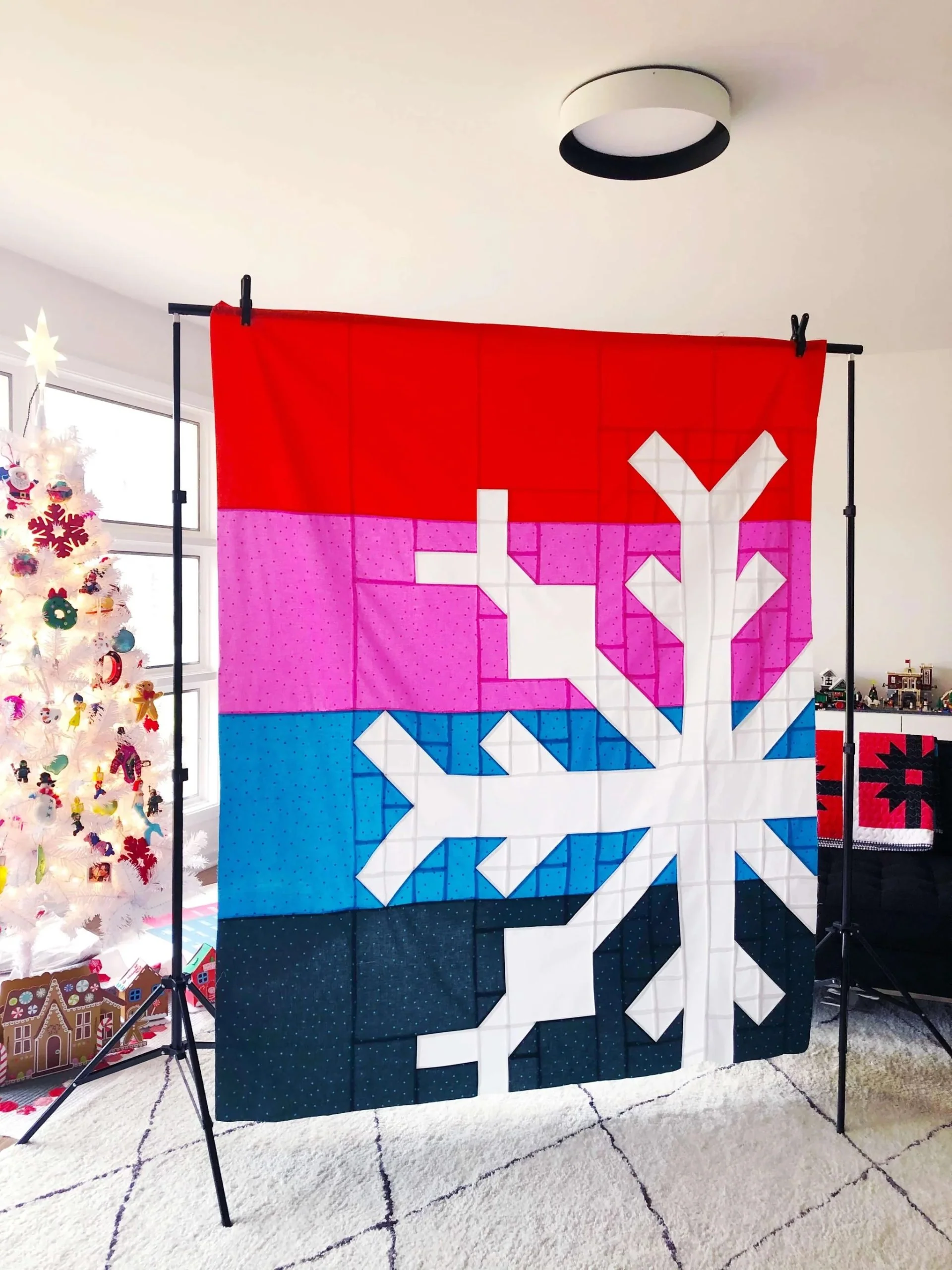 Modern Handcraft Snowflake Quilt - Image 2