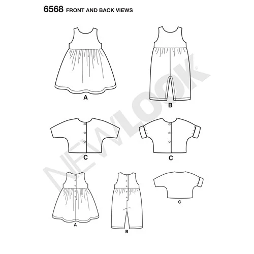 New Look Baby Dress, Romper and Jacket N6568 - Image 6