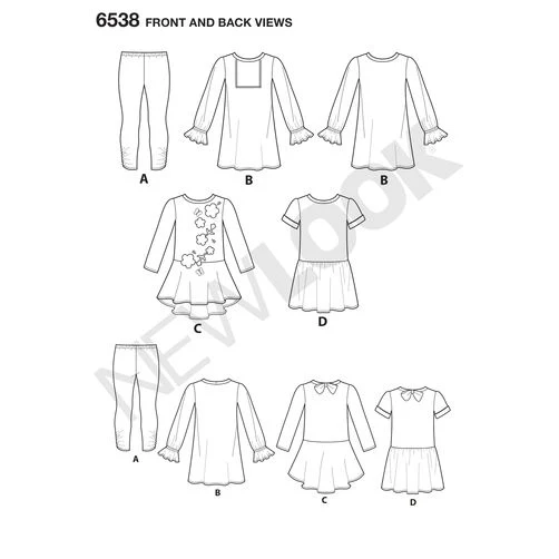New Look Child Leggings and Dresses N6538 - Image 7