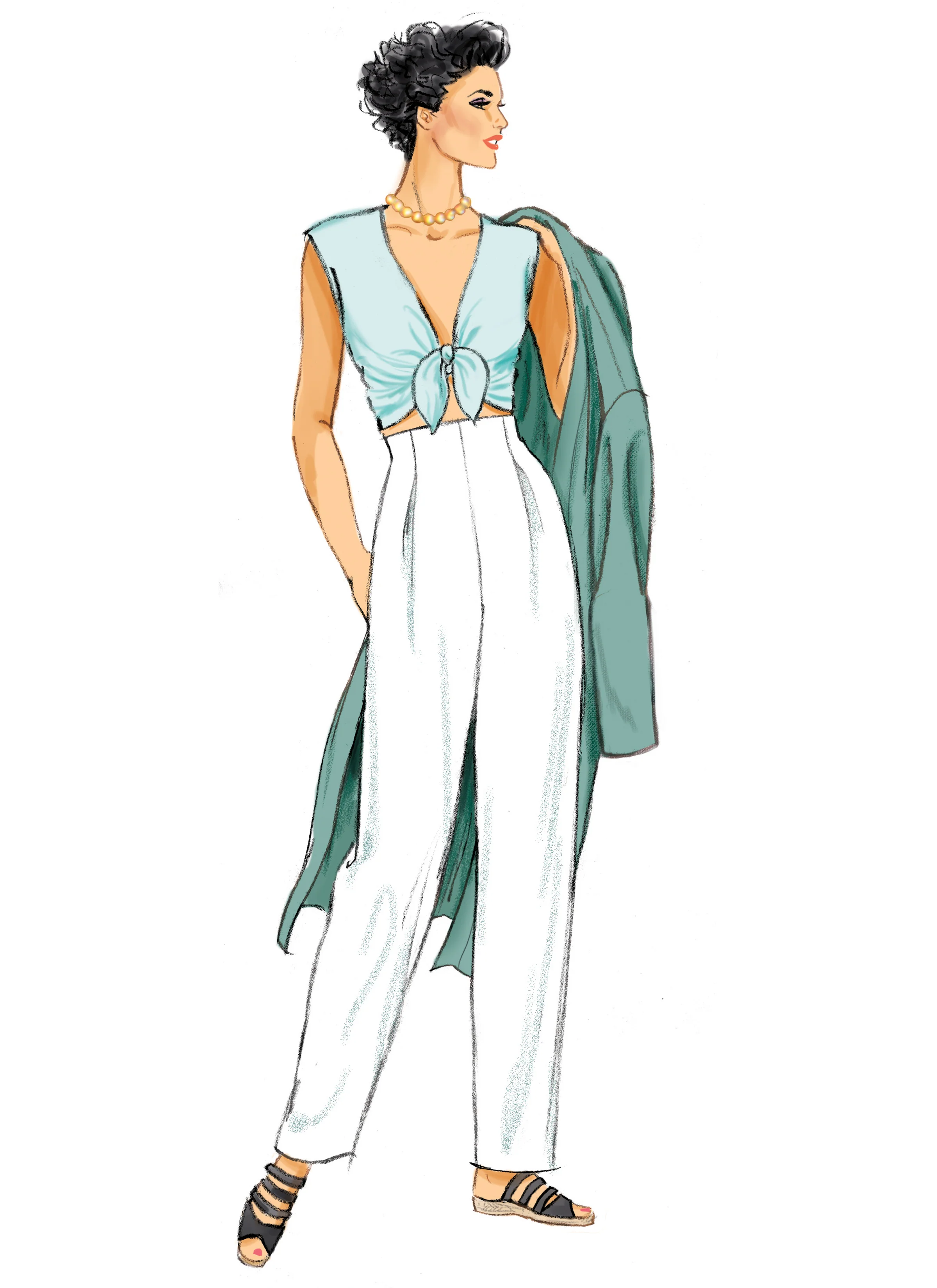 New Look Coat, Top and Trousers N6796 - Image 5