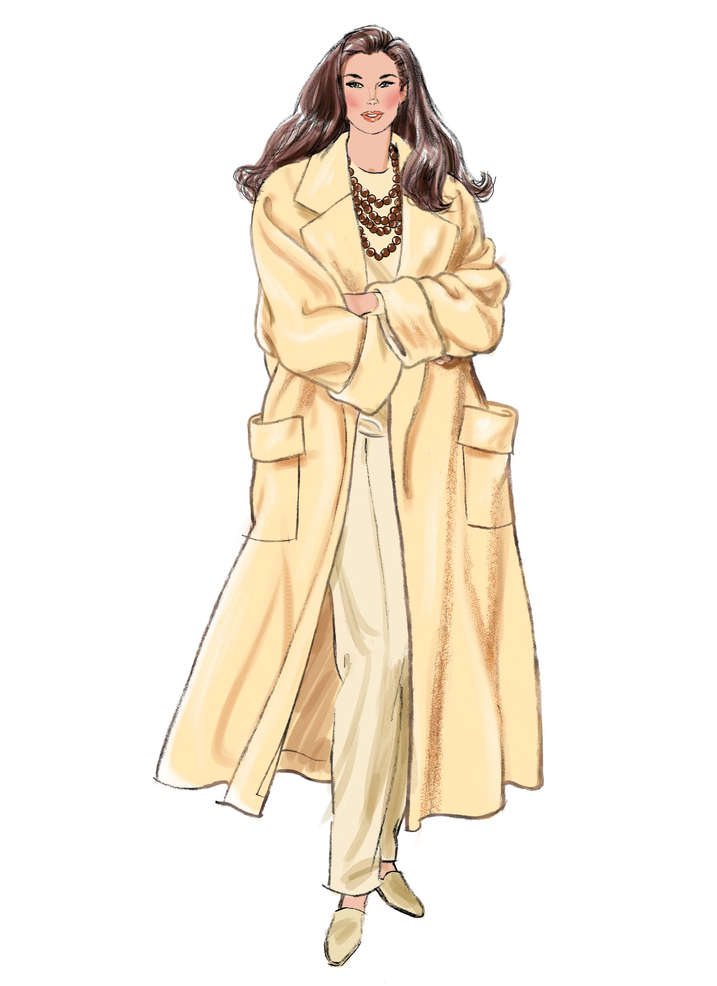 New Look Misses' Coat with Belt in Two Lengths N6810 - Image 3