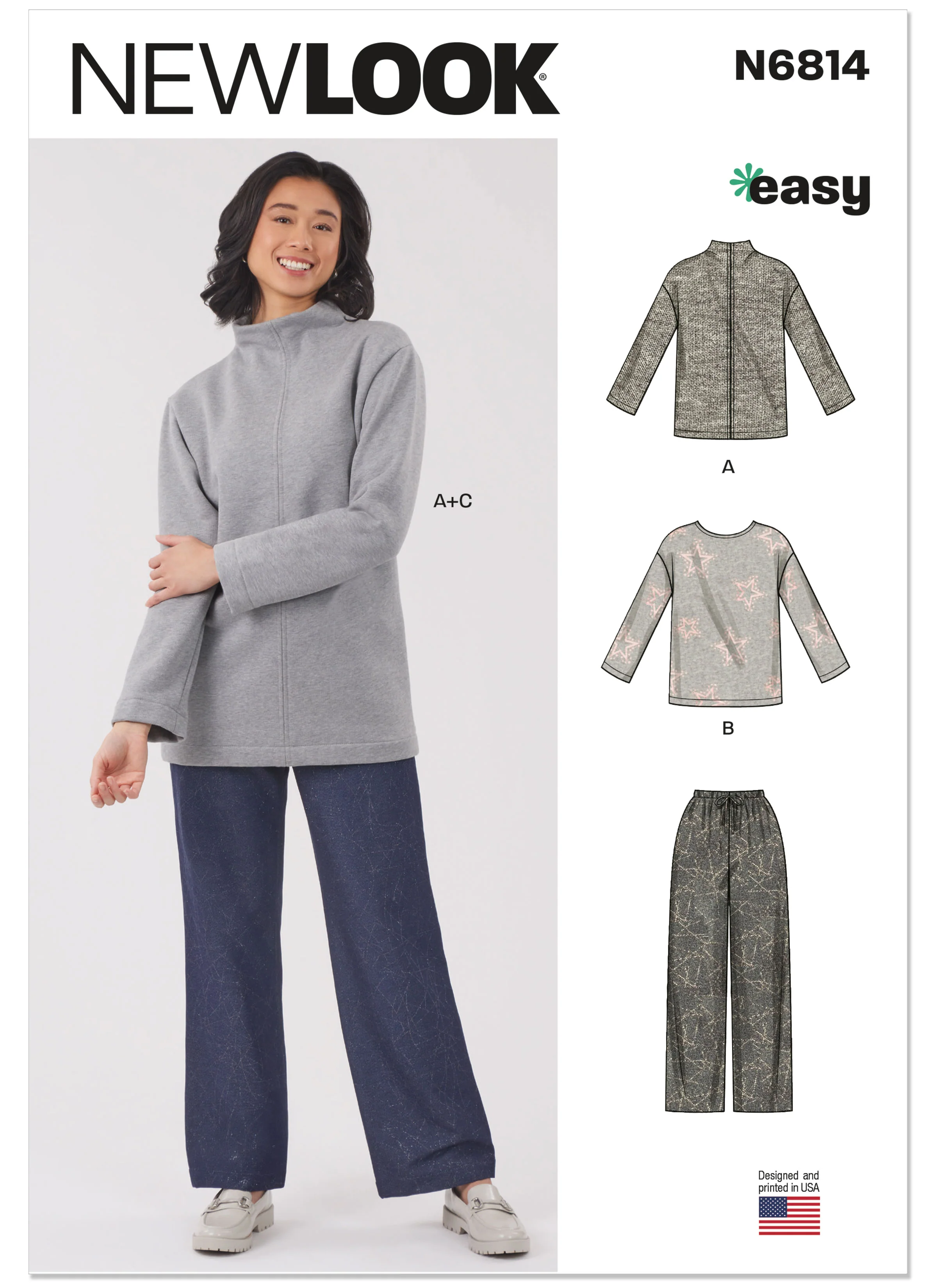 New Look Misses' Knit Tops and Knit or Woven Pull on Trousers N6814 - Image 2