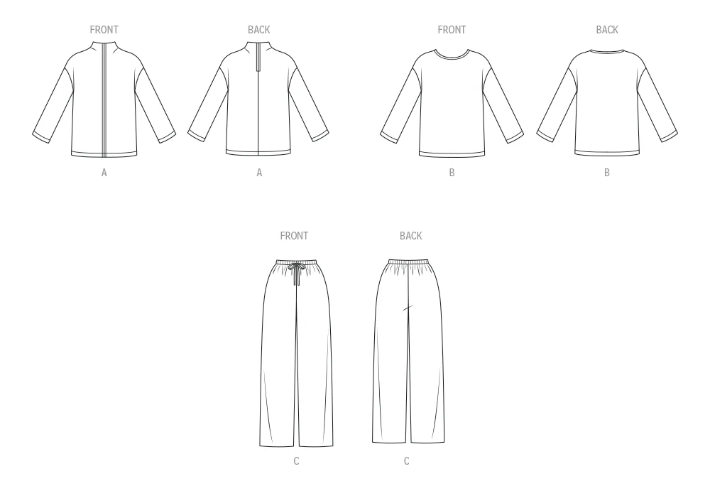 New Look Misses' Knit Tops and Knit or Woven Pull on Trousers N6814 - Image 9
