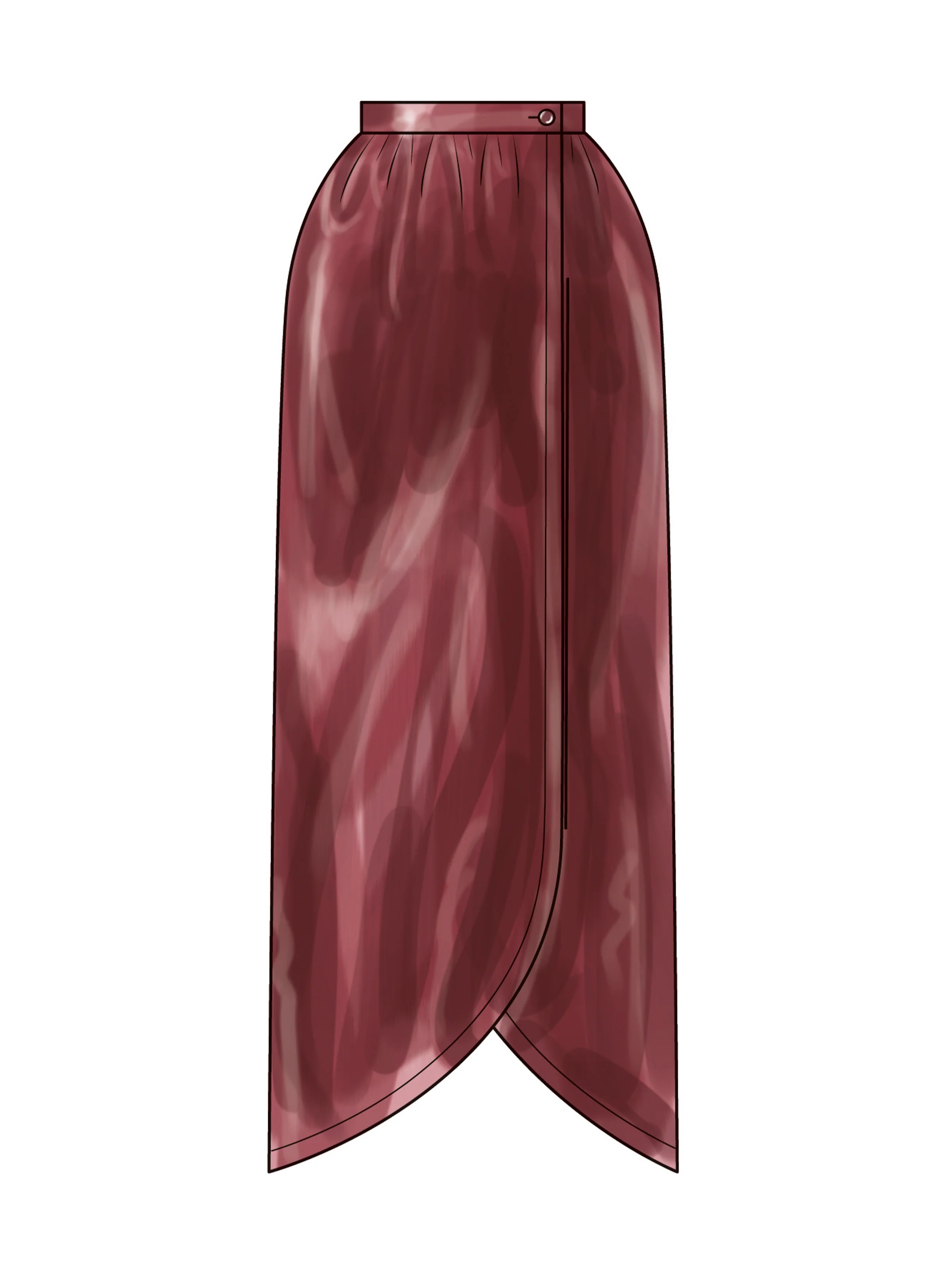 New Look Misses' Wrap Skirt in Two Lengths N6813 - Image 4