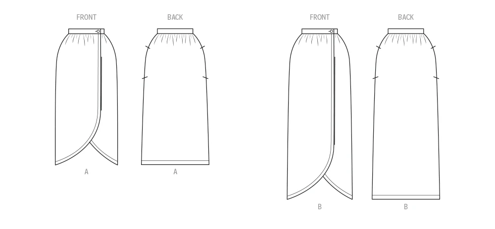 New Look Misses' Wrap Skirt in Two Lengths N6813 - Image 6