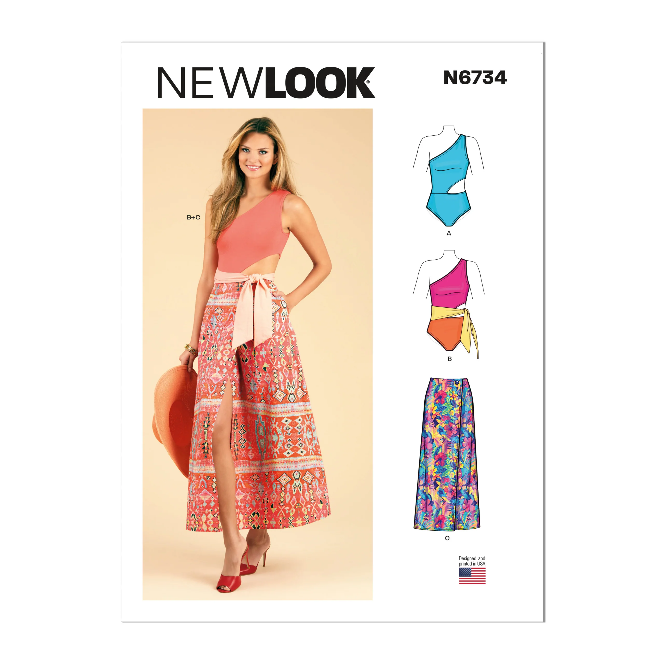 New Look Swimsuit and Wrap Skirt N6734 - Image 2