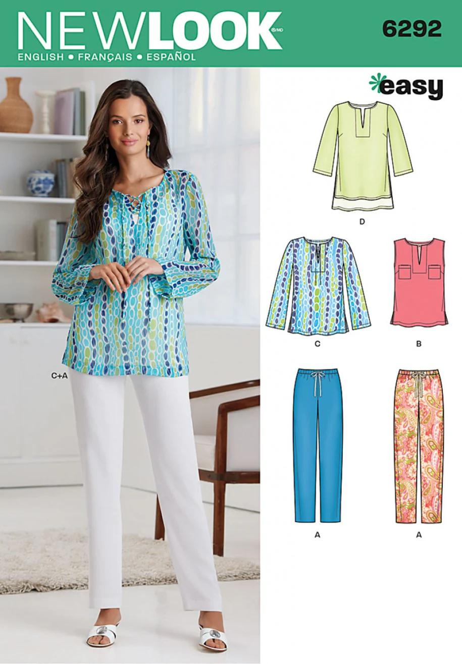 New Look Tunic, Top and Trousers N6292 - Image 2