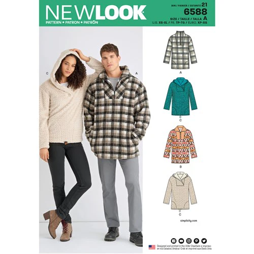 New Look Unisex Hoodie/Sweater N6588 - Image 2