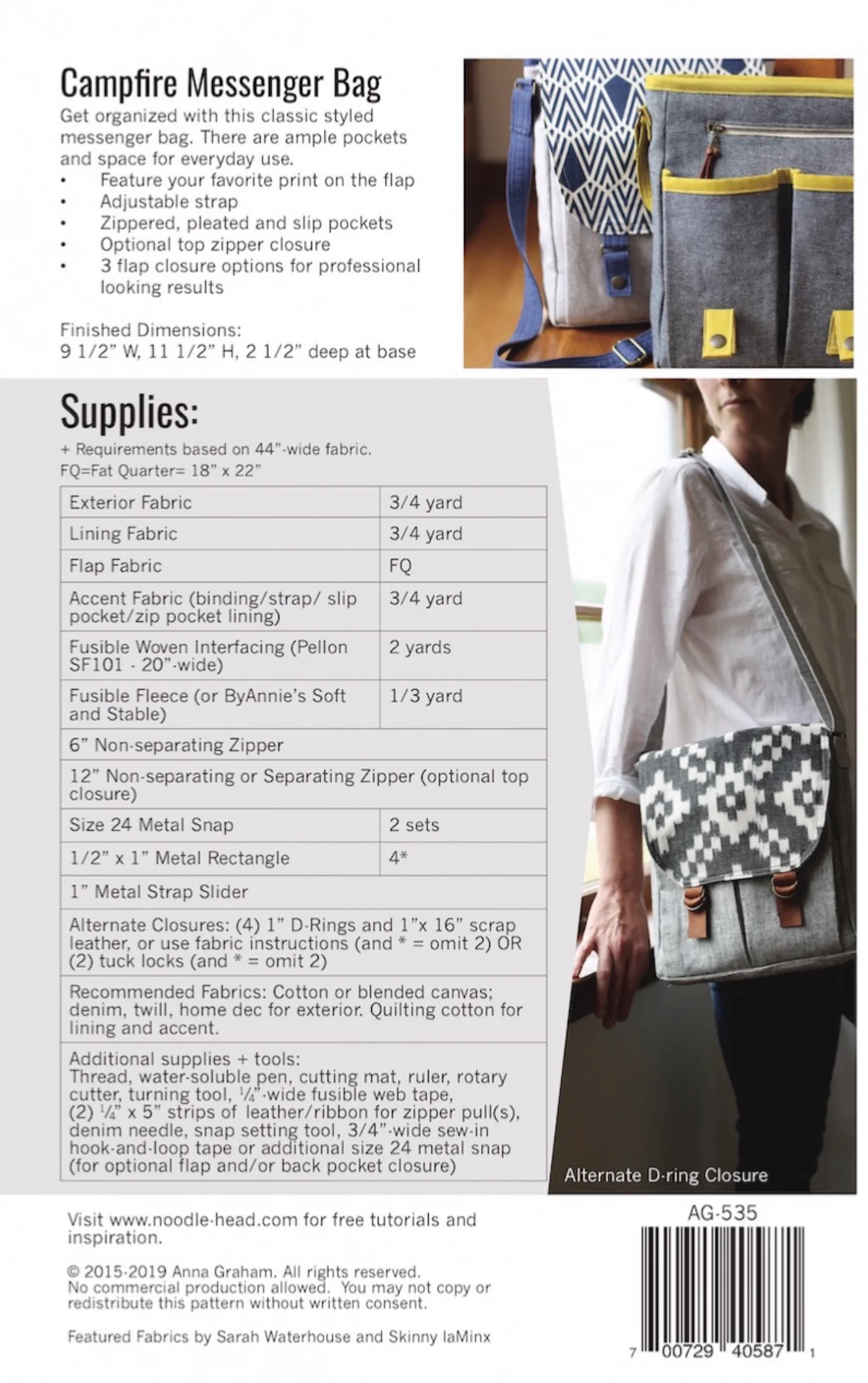 Noodlehead Campfire Messenger Bag - Image 9