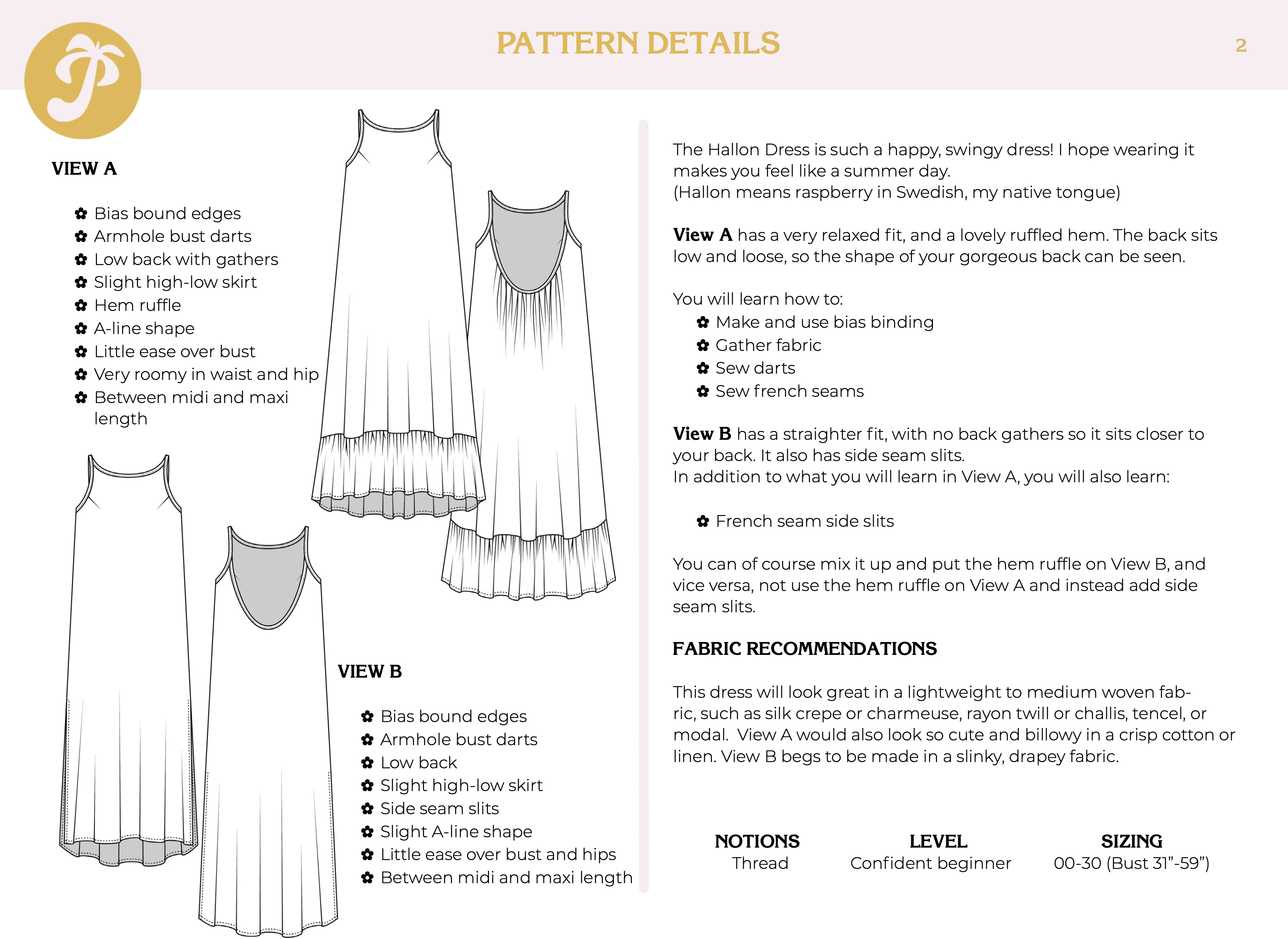 Paradise Patterns Hallon Dress - Image 6