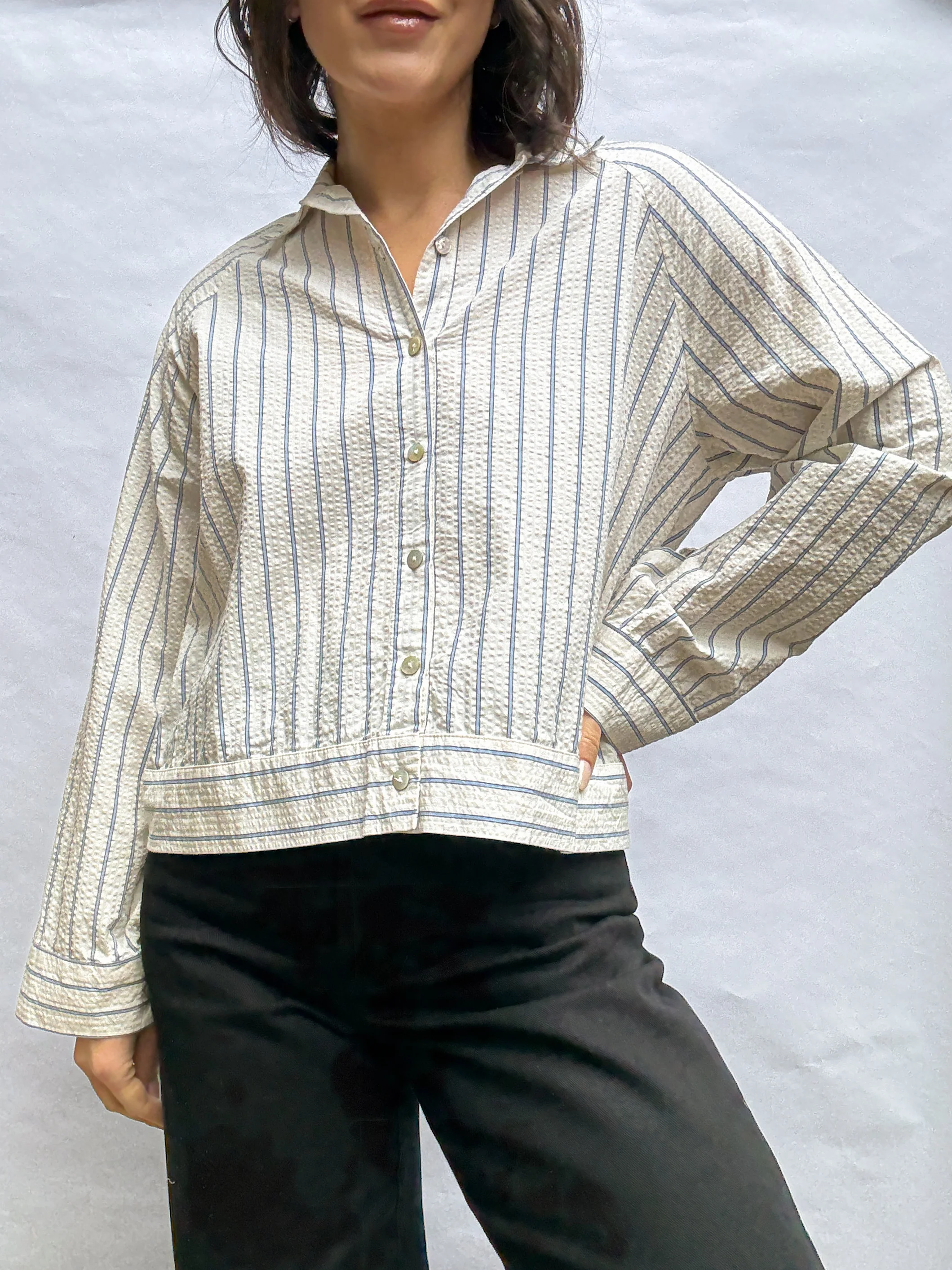 Paradise Patterns Rose Raglan Button Up - Image 2